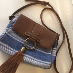 New Margaritaville blue and white stripe Satchel